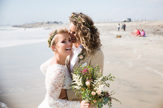 Lisa o Lauren gifte sig på stranden